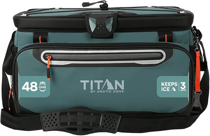 Titan by Arctic Zone Deep Freeze Cooler - Zipperless Hardbody Cooler - Deep Freeze Insulation, HardBody Liner, and SmartShelf