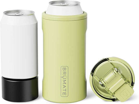 BrüMate Hopsulator Trio 3-in-1 Insulated Can Cooler for 12oz / 16oz Cans + 100% Leak Proof Tumbler with Lid | Insulated for Beer, Soda, and Energy Drinks