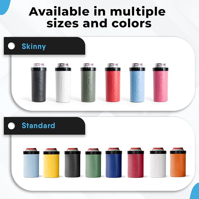 The Kong Skinny Can - Portable Coozie or Bottle Cooler/Cup With Detachable, Expandable, Hose To Funnel Your Drink (Black)