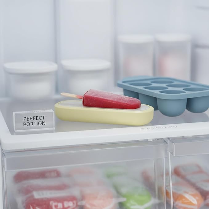 Fits Standard Freezer Drawers: Single Cavity Silicone Ice Pop Mold for Homemade Popsicles, Flexible Yellow or Pink Tray, 7.09 x 3.15 x 1.18 Inches