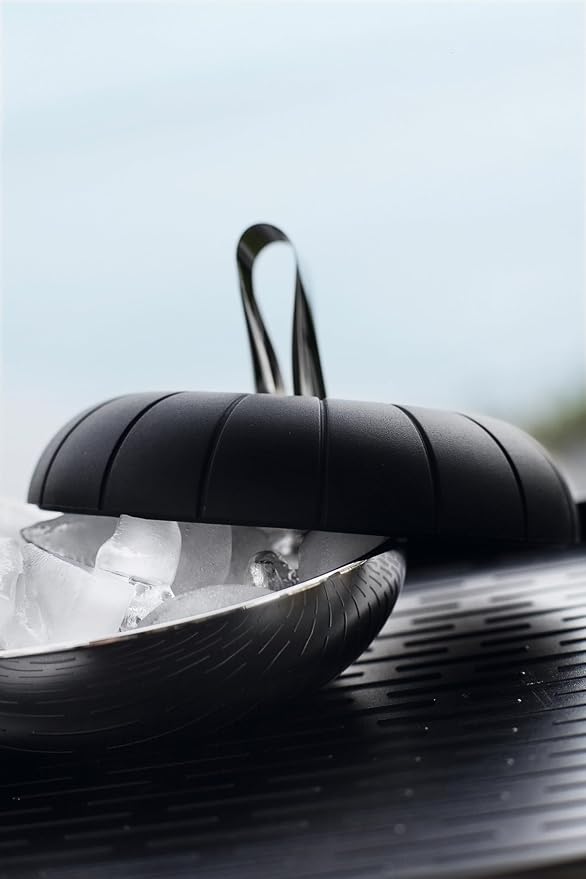 EVA SOLO | Ice Cube Cooler with Tongs | Metal Ice Cube Tray | Danish Design, Functionality & Quality | Black