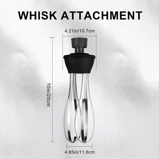 VONCI 10inch Detachable Whisk Attachment. 350W, 500W & 750W Commercial Immersion Blender Compatible.