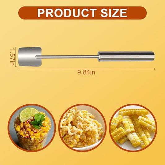 Easy Clean Stainless Steel Corn Peeler - New Corn Stripper for Home Kitchen & Restaurant Chef