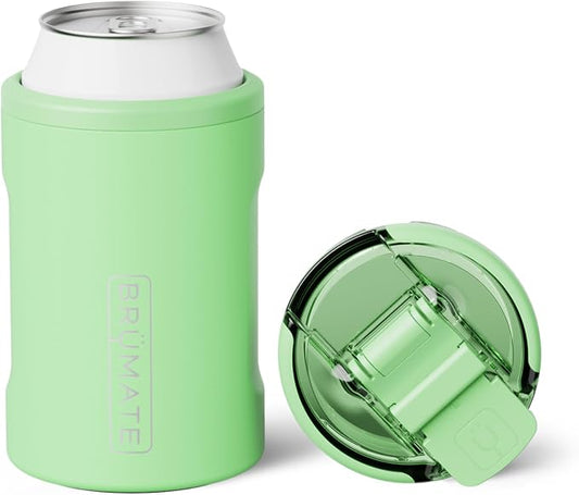 BrüMate Hopsulator Duo 2-in-1 Can Cooler Insulated for Cans + 100% Leak Proof Tumbler with Lid | Can Insulated for Hard Seltzer, Beer, Soda and Energy Drinks