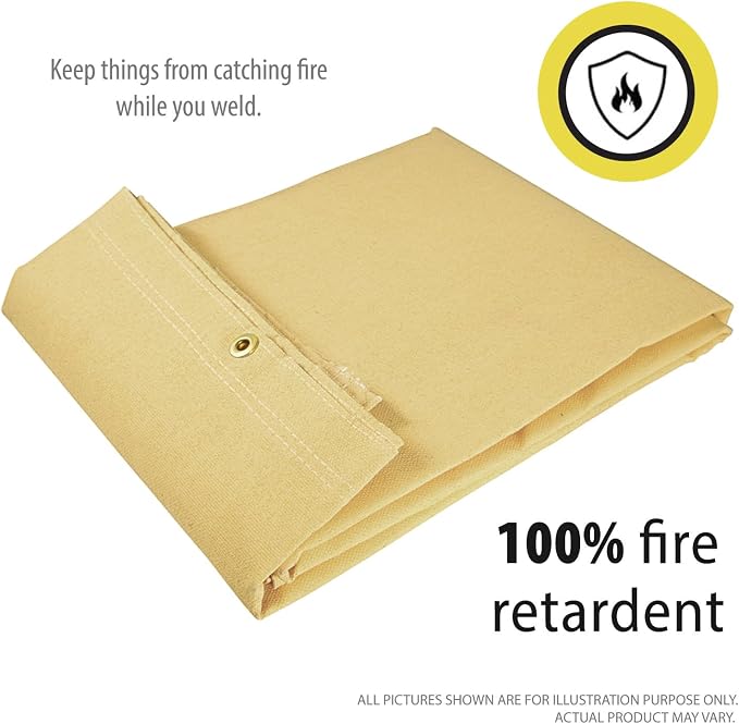 Deke Home - Fireproof Welding Blanket 4x6 ft, Heavy-Duty Fiberglass Fire Shield for Welding, Heat Resistant 1,000°F, Fire Retardant, Fireproof Insulation Blankets for Home, Kitchen & Industrial Use