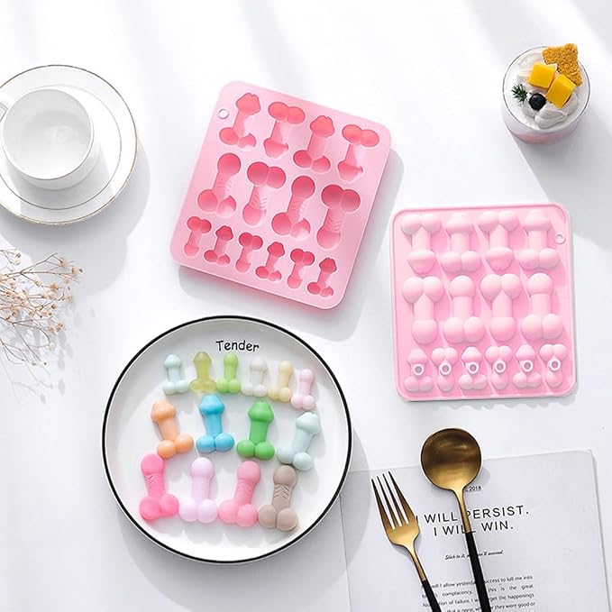 1 Pcs Funny Shape Silicone Mold for Birthday Single Party Baking Pan Handmade DIY Mousse Chocolate Fondant Soap Cake Ice Cube Mould Tool Novelty Cake Pans Set Kit H9-5