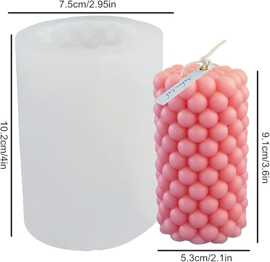Long Bubble Pillar Silicone Candle Mold Silicone Soap Mold Fondant Chocolate Cake Candy Mould Epoxy Resin Casting Mold DIY Wax,Polymer Clay