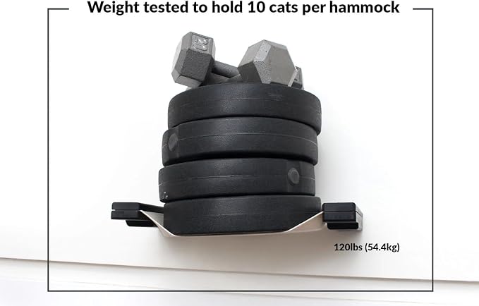 CatastrophiCreations Cat Bridge Wall-Mounted Play and Lounge Toy Cat Tree with Fabric Lounger for Pets - English Chestnut/Charcoal Gray, One Size