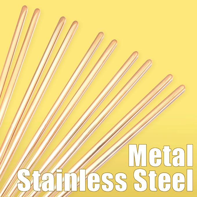 10 Pairs Stainless Steel Chopsticks Reusable,Metal Reusable Chopsticks,9 Inch(Gold Chop sticks reusable dishwasher safe）