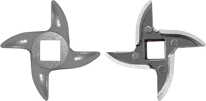 #8 Grinder Blade Stainless Steel Knife Cutter Replacement(2 pc) | Please check the size and shape