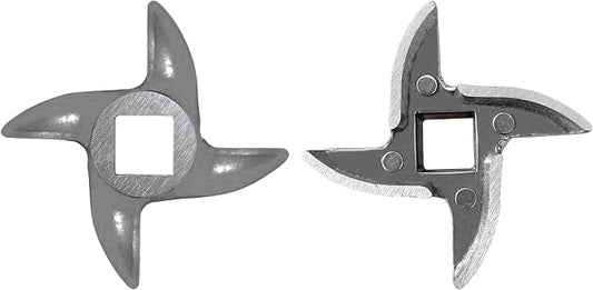 #8 Grinder Blade Stainless Steel Knife Cutter Replacement(2 pc) | Please check the size and shape