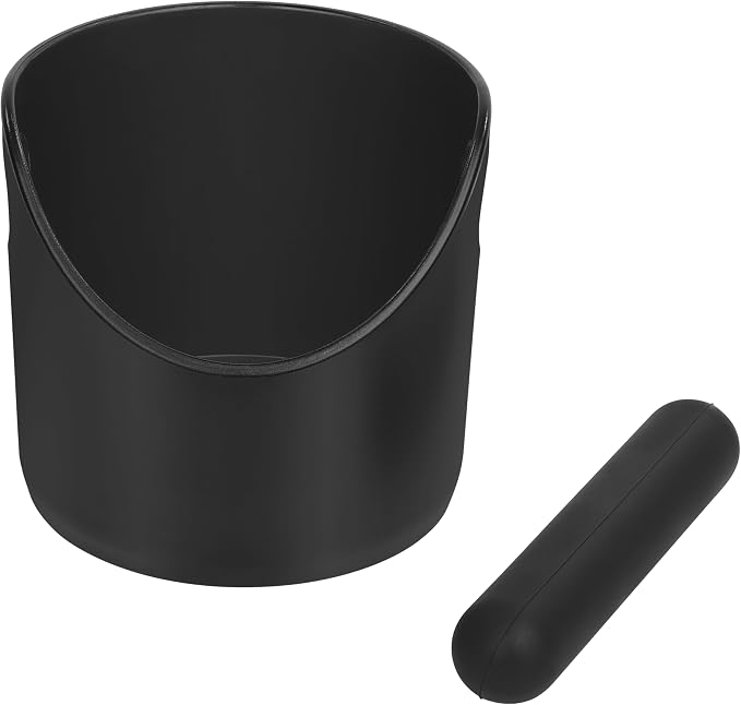 Small Espresso Knock Box 4.3 Inch, Mini Rubber Coffee Knock Box with Detachable Knock Bar, Non-Slip Base Coffee Grounds Container for Home Barista