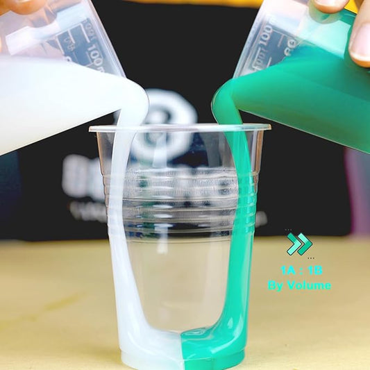 BBDINO Silicone Mold Making Kit, Super Elastic Liquid Silicon for Mold Making, N.W. 21.2 oz, 1:1 by Volume, Jade Green, Ideal for Casting Silicone Molds for Resin/Plaster/Wax/Jewelry etc.