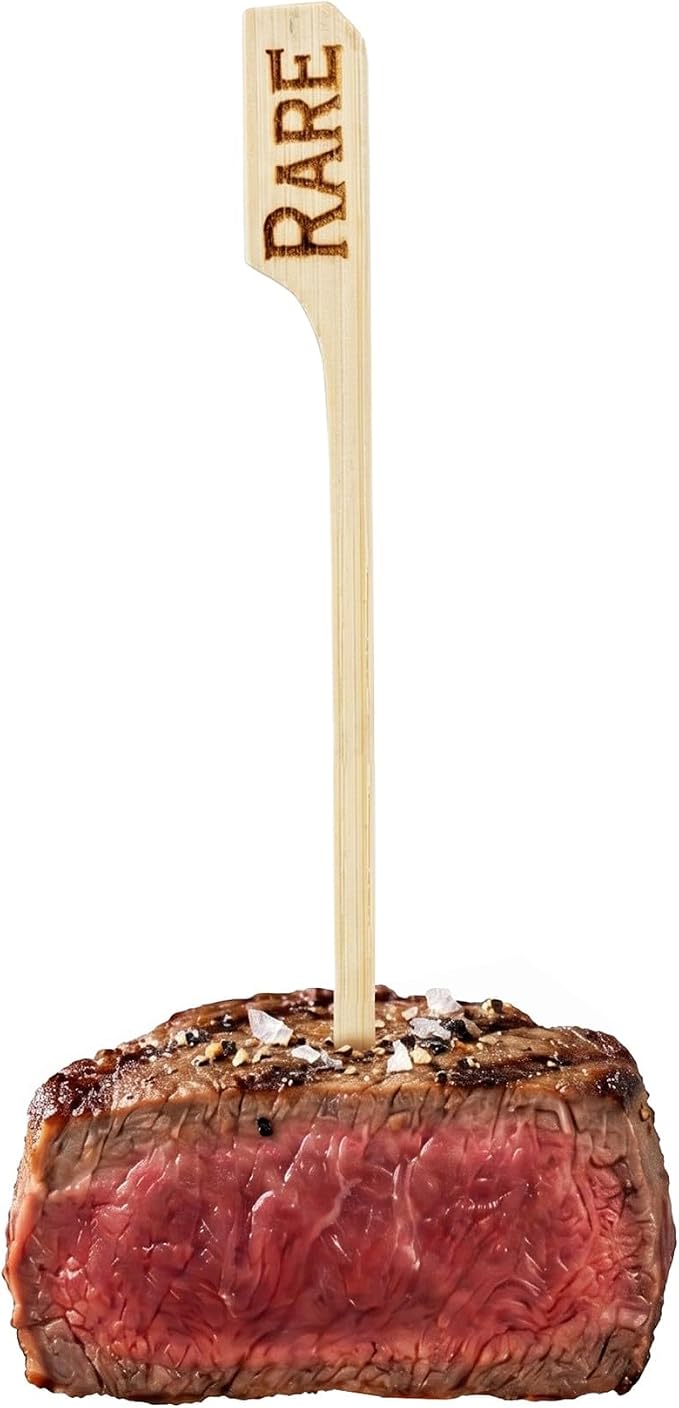 Restaurantware RW Smart 4 Inch Paddle Food Markers 1000 Sturdy Food Picks - Rare Print Bamboo Wood Skewers For Sports Themed Parties And Events Birthday Restaurant Or Office Party Supplies