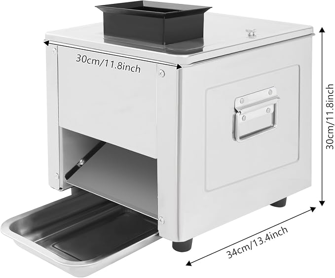 Meat Cutter Machine, 850W Electric Meat Slicer Shredded Cutting Machine, 5mm Commercial Stainless Steel Blade Shredder, 330lbs/h for Boneless Pork Chicken Fish Vegetables (5mm)