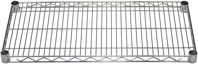 Shelving Inc. 14" d x 30" w Chrome Wire Shelving with 2 Tier Shelves, Weight Capacity 800lbs Per Shelf