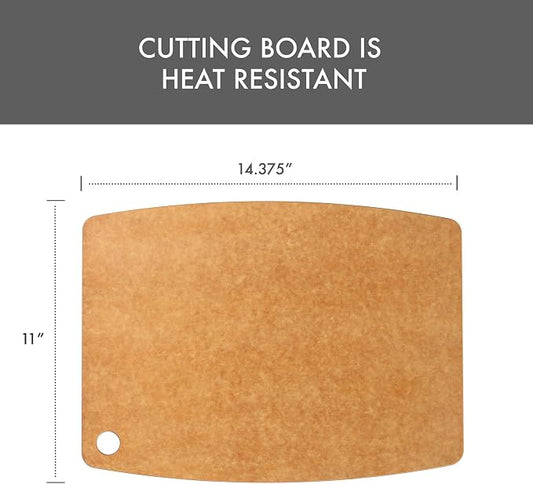 Dexas Natural Fiber Composite Cutting Board, Dishwasher Safe, Knife Friendly Kitchen Prep Board, 14.3 x 11.2 Inch
