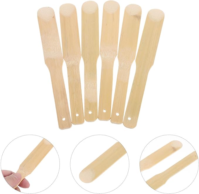 Kichvoe 6Pcs Dumpling Stuffing Spoons Bamboo Kitchen Gadget for Precise Wonton Filling and Dumpling Making Compact Cooking Utensils Set