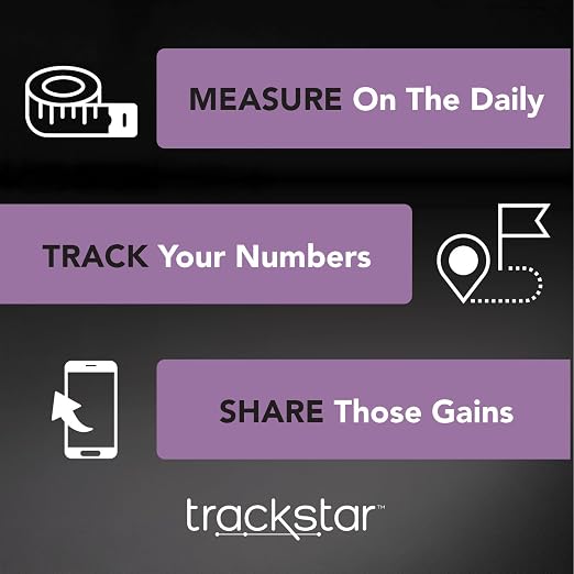 trackstar Wide-Platform Silver Digital Weight Scale | 550 lb Weight Capacity | trackstar Monitoring App | Bluetooth iOS & Android Compatible | Measure, Track, and Share Results