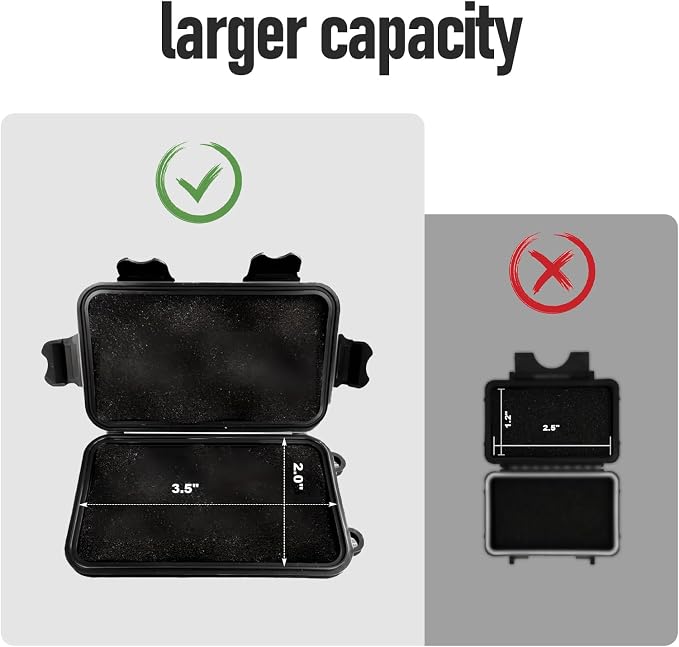 Magnetic Key Box,Magnet Key Holder Under car,Hide a Key Magnetic Holder,IPX7 Waterproof Key Hider Outdoor (Regular)
