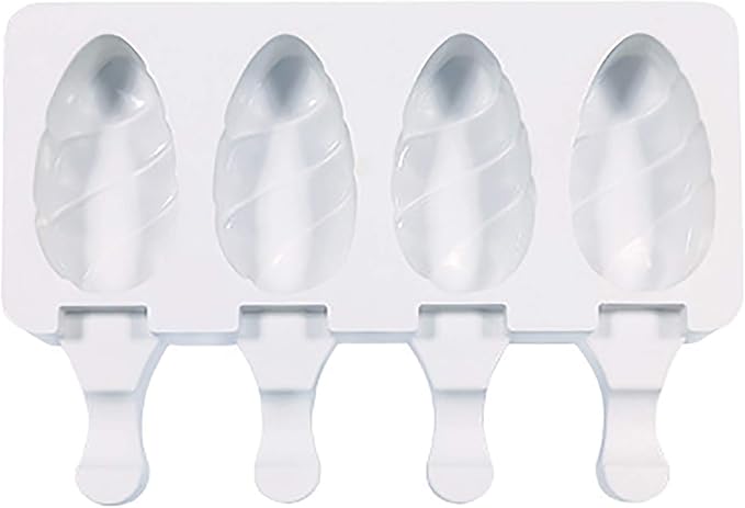 Vilihkc 2 Pack 4 Cavity Silicone Popsicle Molds for Kids with 50 Wooden Sticks