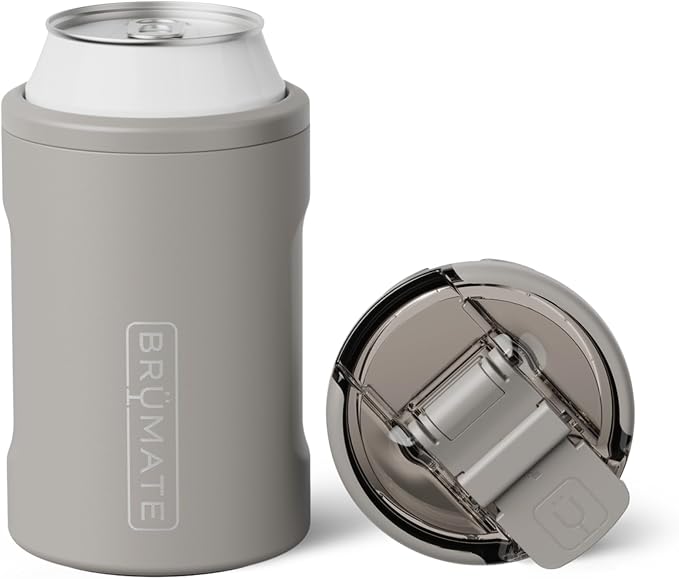 BrüMate Hopsulator Duo 2-in-1 Can Cooler Insulated for Cans + 100% Leak Proof Tumbler with Lid | Can Insulated for Hard Seltzer, Beer, Soda and Energy Drinks