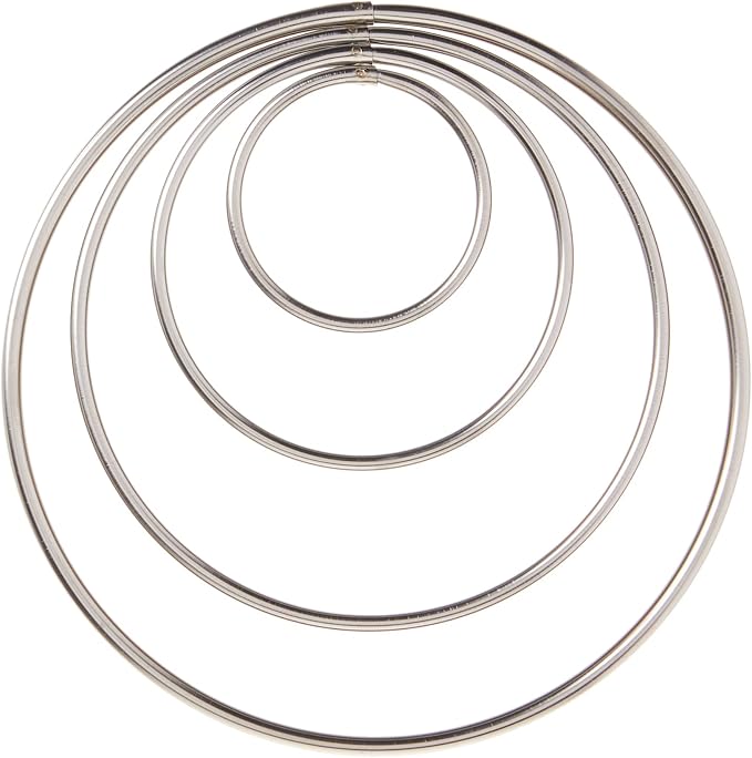 Ateco 4 Piece Stainless Steel Plain Edge Round Cutters Set in Graduated Sizes
