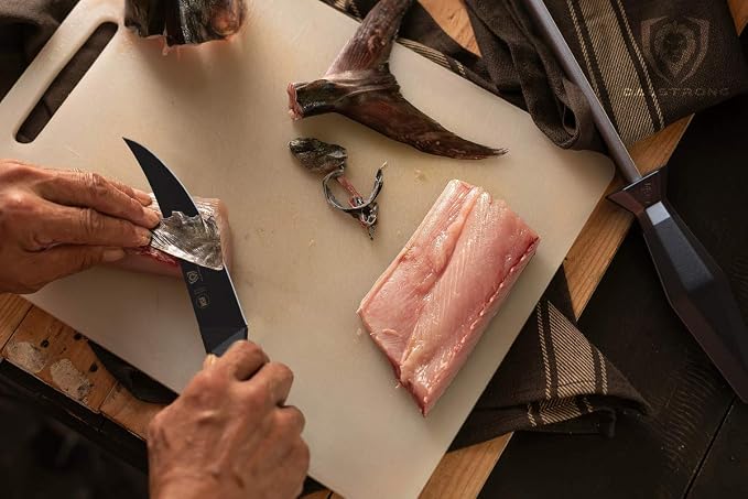 Dalstrong Fillet Knife - 6 inch - Shadow Black Series - Black Titanium Nitride Coated - High Carbon 7CR17MOV-X Vacuum Treated Steel - Meat, Boning Knife - Sheath - NSF Certified