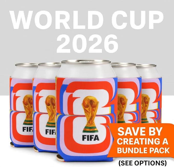 Official 2026 FIFA World Cup - Insulated Soda & Beer Can Cooler - Keeps Drinks Colder for Longer - Durable Drink Holder - Crafted for Everyday Use - Perfect for Beach, Pool, Tailgates & Home