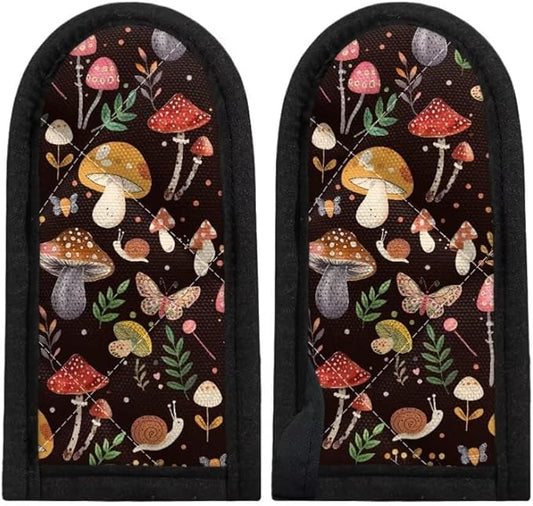 Coldinair Mushroom Hot Handle Holder 2pcs Potholder Cookware Handle Cast Iron Skillets Handles Covers Heat Resistant Grip Covers for Cast Iron Skillet,Floral