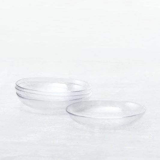 Fortessa Los Cabos Glass Dinnerware Collection, Coupe Entrée Bowl (Set of 4), 8.6 Inch/25oz, Clear