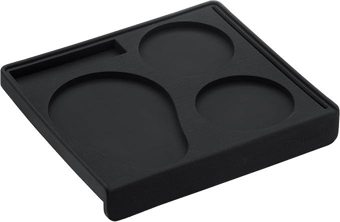 Normcore Espresso 58mm Portafilter Tamping Station, Compact Tamping Station, Barista Corner Tamping Mat With Portafilter Stand, Coffee Tamper Holder Pad, Black