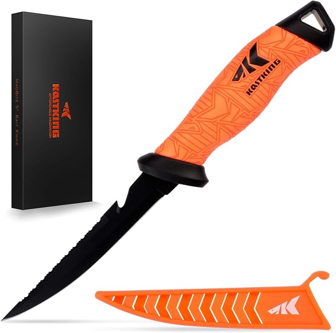 KastKing Speed Demon Pro Fillet Knife with Protective Sheath | Razor Sharp G4116 German Stainless Steel Blade, Non-Slip Grip, Corrosion-Resistant Coating, 8 Options Available