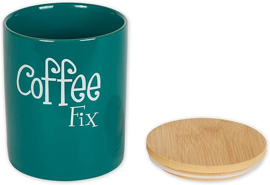 DII Kitchen Accessories Retro Collection Ceramics, Canister Set, Teal, 3 Piece