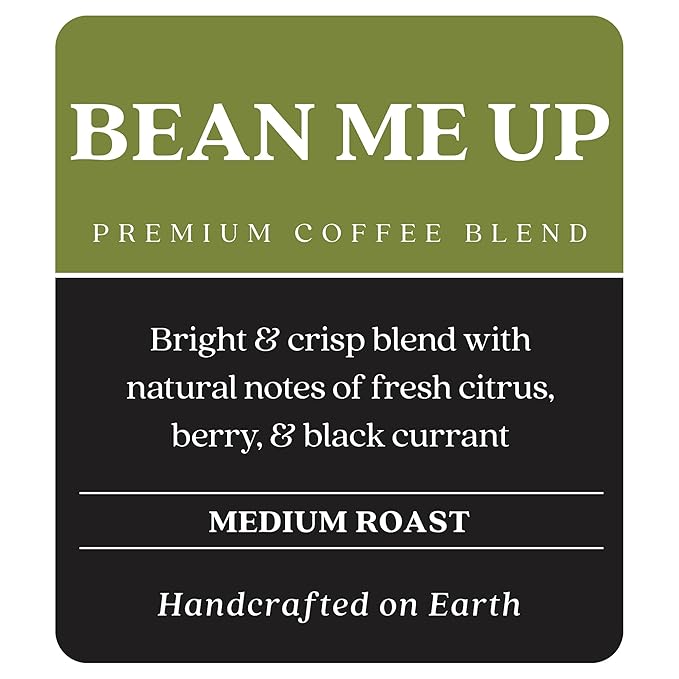 Copper Moon Single Serve Coffee Pods for Keurig K-Cup Brewers, Light Roast, Bean Me Up Blend, 12 Count
