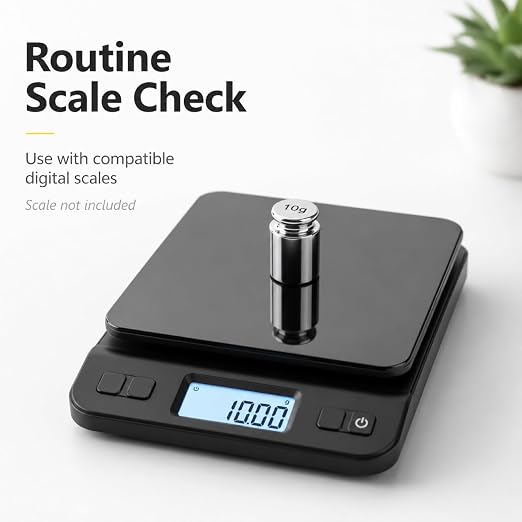 I-MART Calibration Weights Set 1g 2g 5g 10g 20g, M1 Grade Chrome-Plated Steel Small Weights for Digital Scale Calibration, Kitchen Pocket Postal and Craft Use, 5 Piece Gram Set