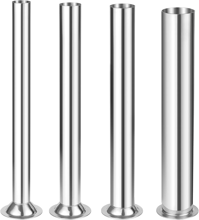 Sausage Stuffing Tubes Replacement for LEM Sausage Stuffers | 4 Sizes, Stainless Steel, Replacement for LEM 606,606SS,1606,1606SS Sausage Stuffers, Sausage Stuffer Funnels