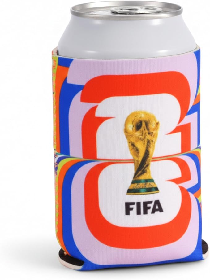Official 2026 FIFA World Cup - Insulated Soda & Beer Can Cooler - Keeps Drinks Colder for Longer - Durable Drink Holder - Crafted for Everyday Use - Perfect for Beach, Pool, Tailgates & Home