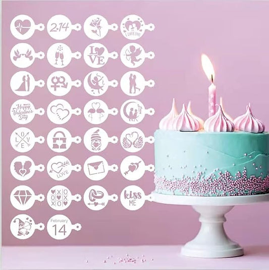 46 Coffee Stencils+2 Mesh Powder Shakers, Cake Baking Templates Coffee Decoration Stencils Coffee Art Template Coffee Mold Tool for Christmas Thanksgiving Cake Coffee Cappuccino