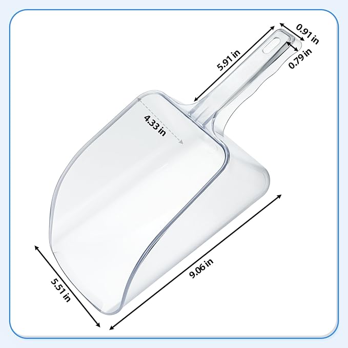 Medium Freeze Dryer Scoop, Tray Fit Plastic Scoop for Freeze Dryer Accessories & Freeze Dried Food Handling, Durable Food Safe Dispenser (Fit Medium Tray)