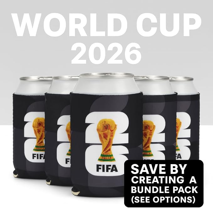 Official 2026 FIFA World Cup - Insulated Soda & Beer Can Cooler - Keeps Drinks Colder for Longer - Durable Drink Holder - Crafted for Everyday Use - Perfect for Beach, Pool, Tailgates & Home