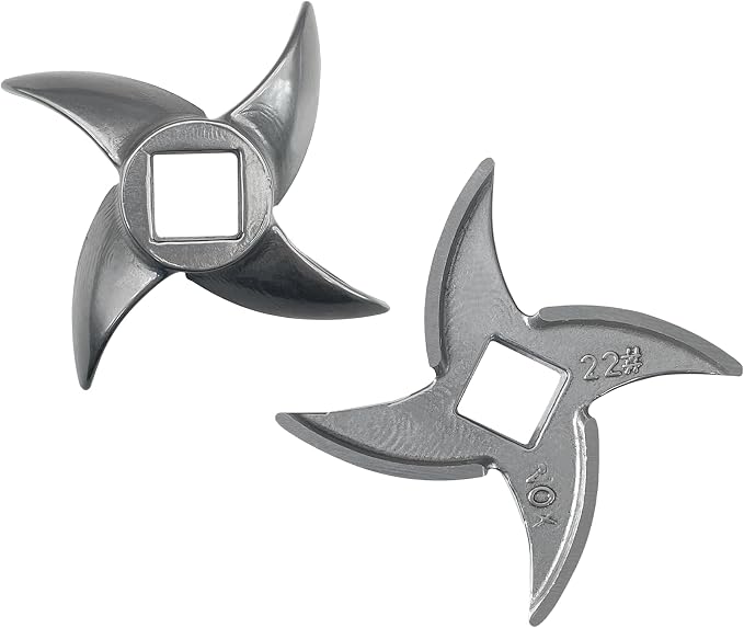 #22 Meat Grinder Blade Stainless Steel Knife Cutter Replacement(2 pc) | Please check the size and shape
