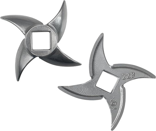 #22 Meat Grinder Blade Stainless Steel Knife Cutter Replacement(2 pc) | Please check the size and shape