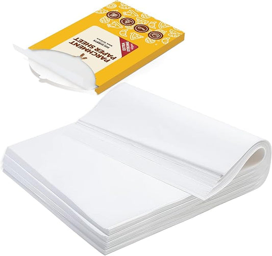 Katbite Parchment Paper, Heavy Duty 12x16 inches Baking Paper, 300 Sheets Oil-proof and Non-stick Parchment Paper Sheets Perfect for Air Fryer, Grilling,Cooking and Wrapping [Advanced Series]