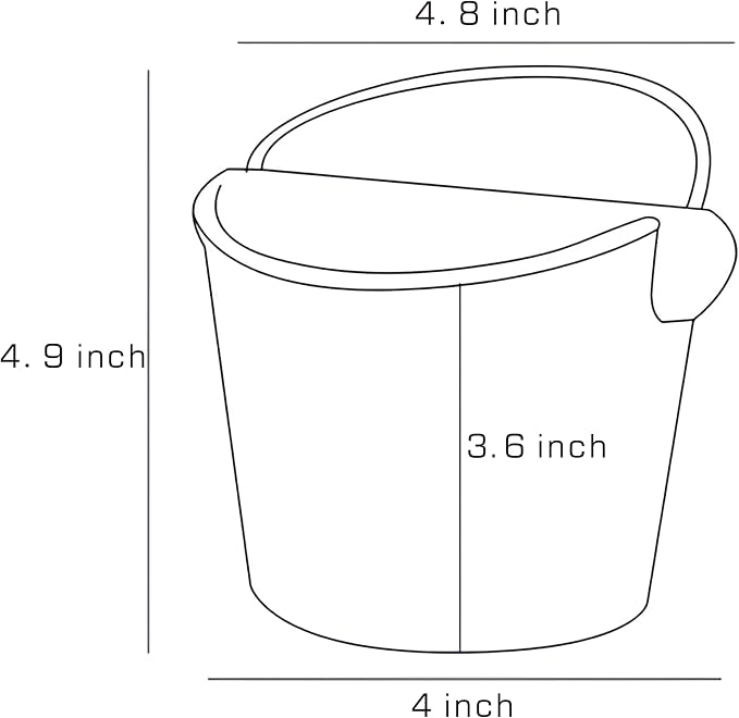 Knockbox 4.8 Inch Espresso Knock Box for Breville Barista Style Coffee Espresso Accessories Coffee Puck Knock Box Espresso Dump Bin Trash Can Tamping Station Gift