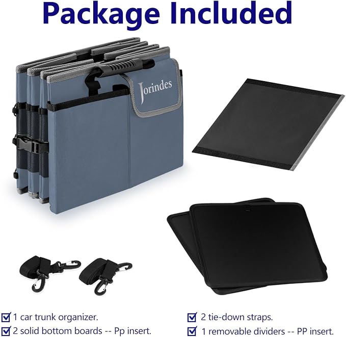 Trunk Organizer and Storage with Built-In Insulated Leak Proof Cooler Bag | Collapsible Cargo Organizer for SUV with Non Slip Strips, 3 Large Compartments Foldable Waterproof Portable Car Storage Box