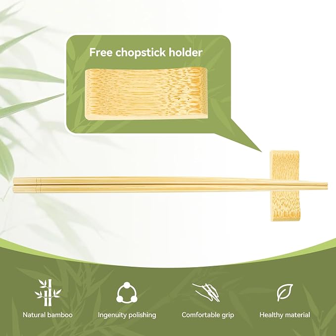 12 Inch X 5 Pairs Chopsticks,Reusable,Extra Long Simplea and Minimalistic Design,More Size Choices 7"/9.5"/12"