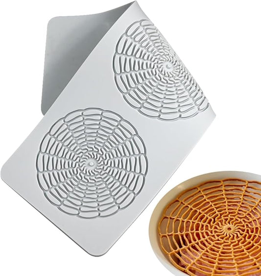 TUKE Tuile Molds Circular Grid Candy Mold Chocolate Candy 3D Hollow Leaf Silicone Mold, Sugar Craft Cake Decoration, Cupcake Top, Polymer Clay (Circular Grid_9.6x3.4x0.12 inch)