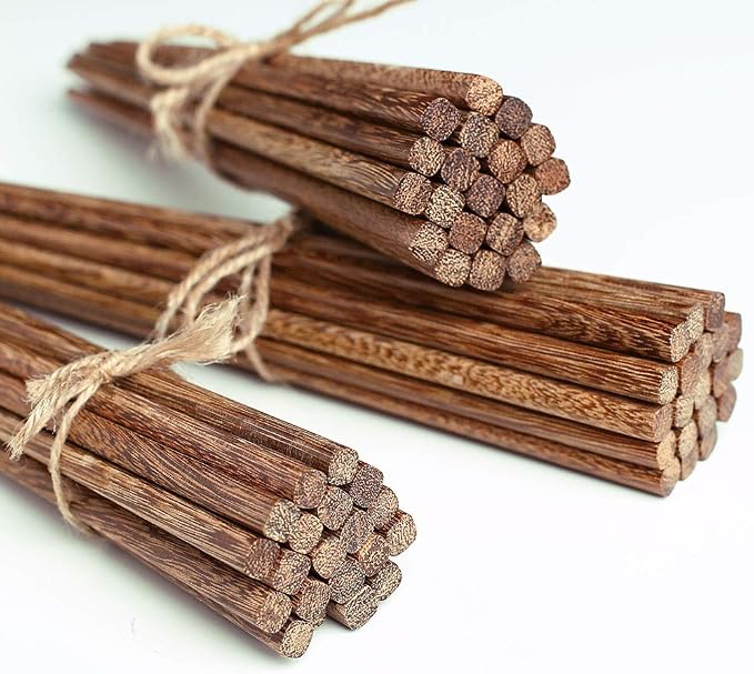 30-Pairs Wooden Chopsticks, Dishwasher Safe Chopstick,ReusableNatural Healthy, Chinese Classic Style for Kitchen, Dining Room, Gourmet, Noodles (9.8 Inch)