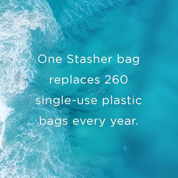 Stasher Premium Reusable Silicone Sandwich Bags, 2-Pack, Aqua, 28 oz | Food-Safe Silicone, Leak-Free, BPA-Free, Eco-Friendly, Freezer, Microwave, Dishwasher, Oven Safe, Meal Prep, Lunch Container